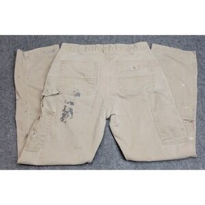 Carhartt Cargo Pants Mens 34x32 Brown Carpenter Dungaree Distressed Thrashed Y2K